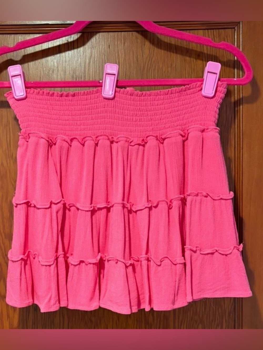 Fun Pink Tiered Skirt - Picture 1 of 4